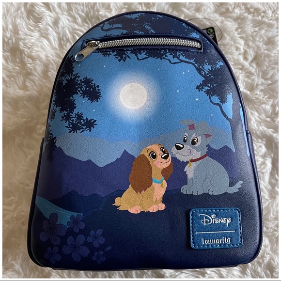 Loungefly Disney Lady And The Tramp Moonlight Stroll Mini Backpack - Picture 2 of 8